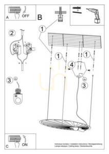 Lampa wisząca LEHDET biała  - THORO small 10