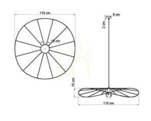 Lampa wisząca ESKOLA 110 czarna  - THORO small 8