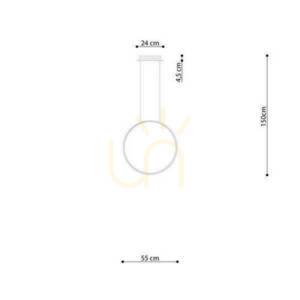 Lampa wisząca RIO 55 czarny LED 3000K  - THORO small 9