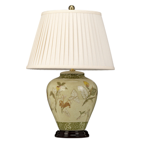 Lampa stołowa Elstead Arum 1 postarzany mosiądz, ceramika, kremowy klosz ARUM-LILY-TL small 1