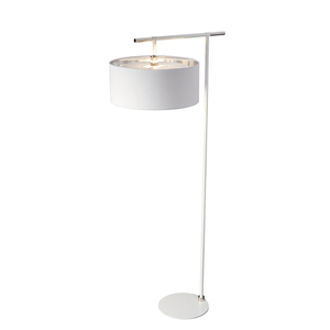 Lampa podłogowa Balance 1 Light — biały i polerowany nikiel Elstead small 0