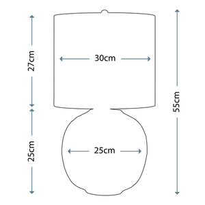 Niebieska kula świetlna 1 lampa stołowa Elstead small 5