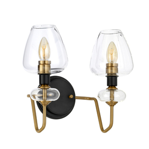 Lampa ścienna Armand 2 Light – postarzany mosiądz Elstead small 1