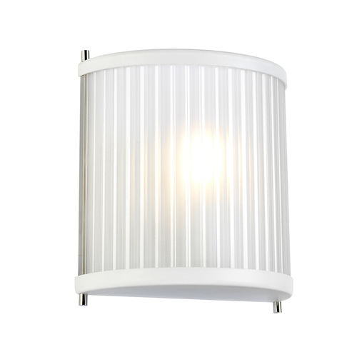 Sprawdź Lampa ścienna Corona 1 Light - biały polerowany nikiel Elstead