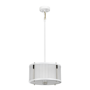 Lampa wisząca Corona 2 Light - biały polerowany nikiel Elstead small 1