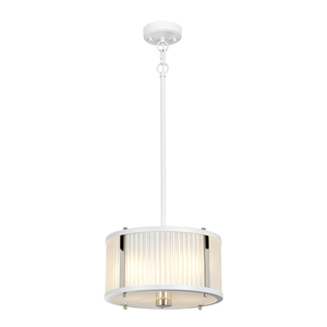 Lampa wisząca Corona 2 Light - biały polerowany nikiel Elstead small 0