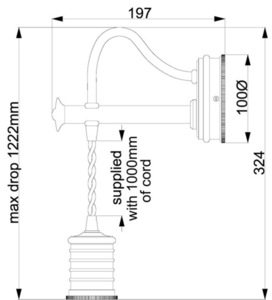 Douille 1 Light Kinkiet - Czarny/Polerowany Mosiądz Elstead small 3