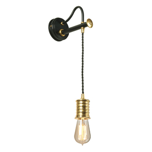 Douille 1 Light Kinkiet - Czarny/Polerowany Mosiądz Elstead small 0