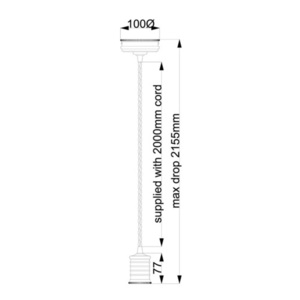 Lampa wisząca Douille 1 – czarny/polerowany mosiądz Elstead small 4