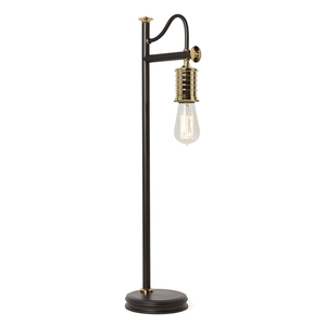 Lampa stołowa Douille 1 – czarny/polerowany mosiądz Elstead small 0