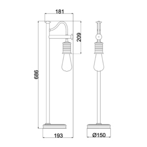 Lampa stołowa Douille 1 – polerowany nikiel Elstead small 5