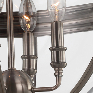 Żyrandol wiszący Adams 4 Light - Antyczny nikiel Elstead small 3