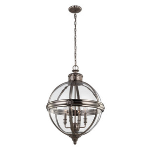 Żyrandol wiszący Adams 4 Light - Antyczny nikiel Elstead small 0