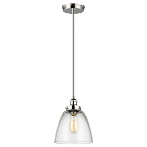 Lampa wisząca Baskin 1 - polerowany nikiel Elstead small 0