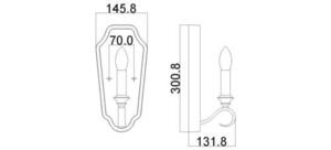 Lampa ścienna DeWitt 1 Light Elstead small 6