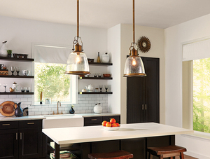 Lampa Wisząca Hobson 1 Postarzany Mosiądz Elstead small 1