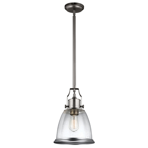 Lampa Wisząca Hobson 1 Light Medium Nikiel satynowy Elstead small 0