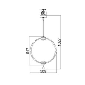 Średnia lampa wisząca LED Oberlin Elstead small 3