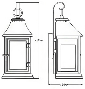 Mała latarnia ścienna Shepherd 1 Light Elstead small 3