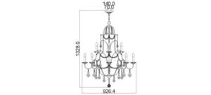 Żyrandol Valentina 12 Light Mu Lighti-Tier Elstead small 1