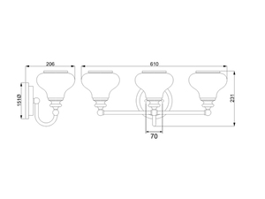 Lampa ścienna Ainsley 3 Light Elstead small 3