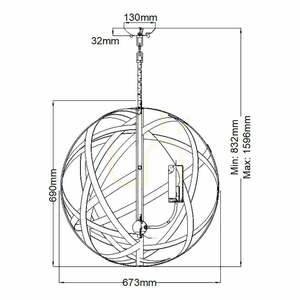 Żyrandol zewnętrzny Carson 5 Light Elstead small 8