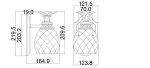 Lampa ścienna Plantation 1 Light – perłowy brąz Elstead small 5