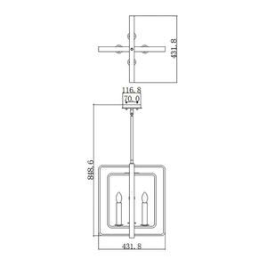 Żyrandol wiszący Quentin 4 Light Elstead small 1