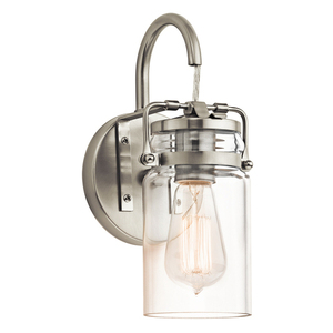 Lampa ścienna Brinley 1 Light - nikiel szczotkowany Elstead small 0
