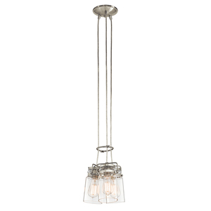 Lampa wisząca Brinley 3 Light - nikiel szczotkowany Elstead small 1