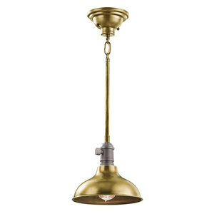 Lampa Wisząca Cobson 1 Light Mini - Naturalny Mosiądz Elstead small 0