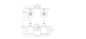 Lampa ścienna Cora 2 Light Elstead small 3