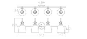 Lampa ścienna Cora 4 Light Elstead small 4