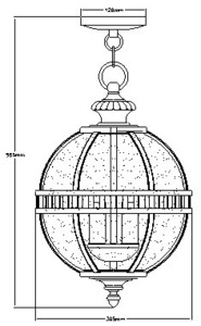 Latarnia łańcuchowa Halleron 3 Elstead small 4