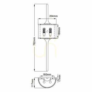 Lampa ścienna Mona 2 Light - polerowany mosiądz Elstead small 3