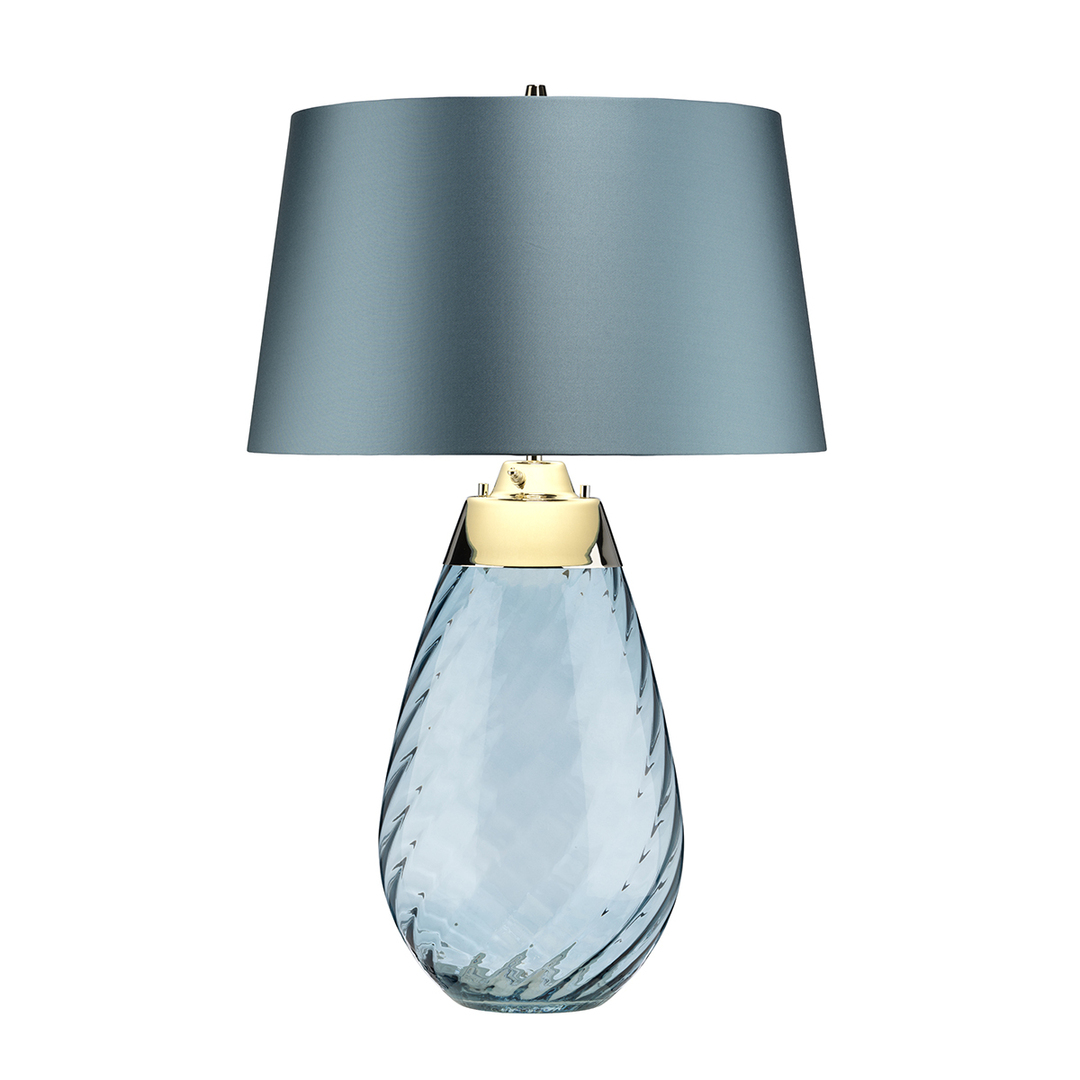 Wyświetl Lena 2 Jasna Duża Niebieska Lampa Stołowa Elstead Lena 2 Jasna Duża Niebieska Lampa Stołowa Elstead