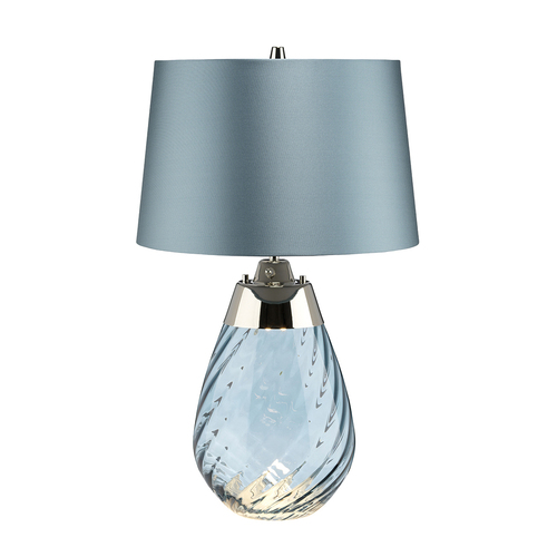 Sprawdź Lena 2 Jasna Mała Niebieska Lampa Stołowa Elstead