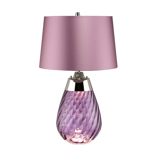 Sprawdź Lena 2 Light Mała Lampa Stołowa Śliwkowa Elstead