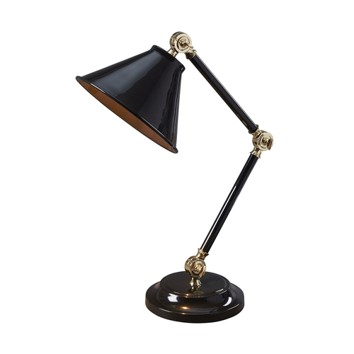 Sprawdź Provence Element 1 Light Mini lampa stołowa - czarny/polerowany mosiądz Elstead