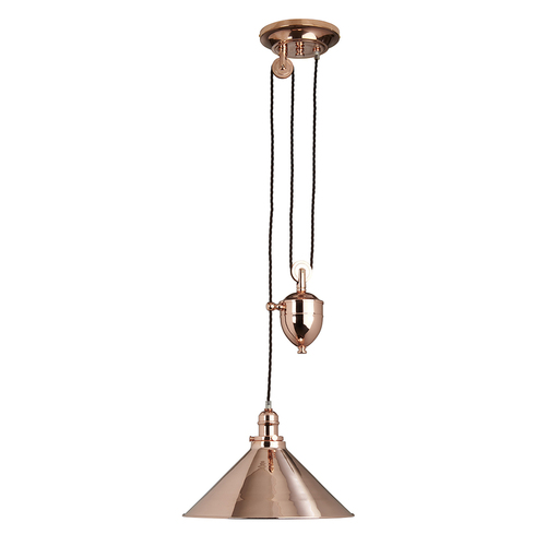 Sprawdź Lampa Wisząca Provence 1 Light Rise and Fall - polerowana miedź Elstead