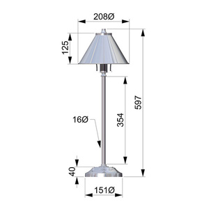 Lampa świecąca w sztyfcie Provence 1 – polerowany nikiel Elstead small 3