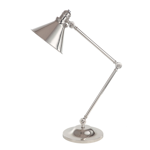 Sprawdź Lampa stołowa Provence 1 Light - polerowany nikiel Elstead