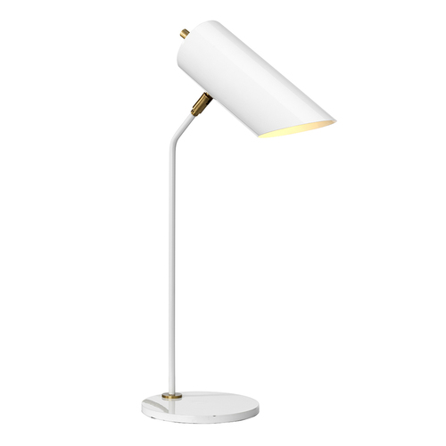 Sprawdź Lampa stołowa Quinto 1 – biały postarzany mosiądz Elstead