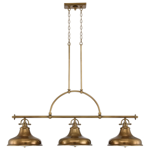 Żyrandol Emery 3 Light Island – wyblakły mosiądz Elstead small 3