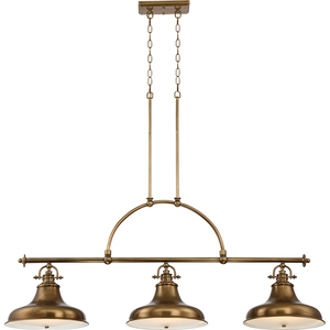 Żyrandol Emery 3 Light Island – wyblakły mosiądz Elstead small 0