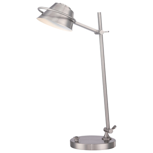 Lampa stołowa LED Spencer ze szczotkowanego niklu Elstead small 0