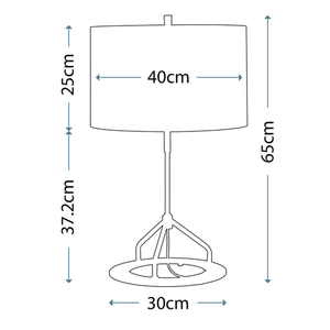 Lampa stołowa Vicenza – biały polerowany nikiel Elstead small 1