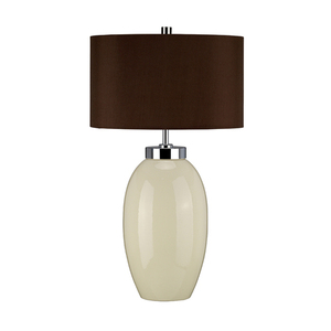 Victor 1 Light Mała Lampa Stołowa - Kremowa Elstead small 0