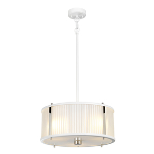 Lampa wisząca Corona 3 Light - biały polerowany nikiel Elstead small 0