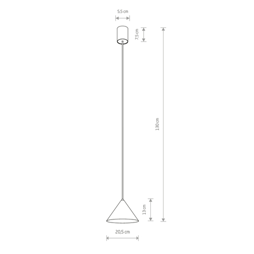 Sprawdź Lampa wisząca Nowodvorski ZENITH S 7997 stożek biały RAL 9003 mosiądz GU10 maks. 20 W 20,5 cm